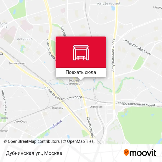 Карта Дубнинская ул.
