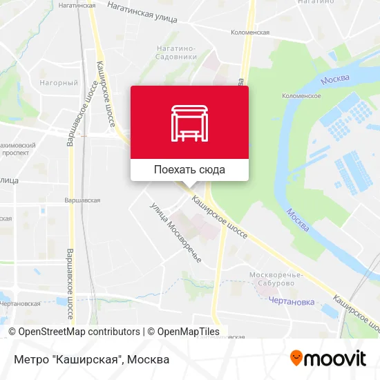 Карта Метро "Каширская"