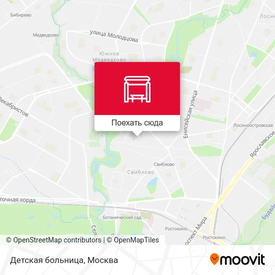 Карта Детская больница
