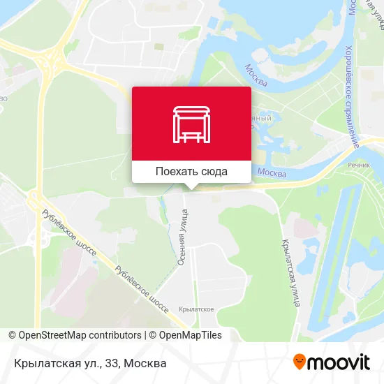 Карта Крылатская ул., 33