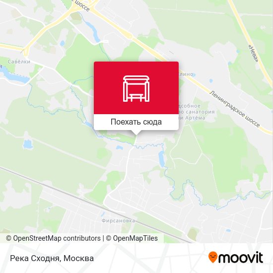 Карта Река Сходня