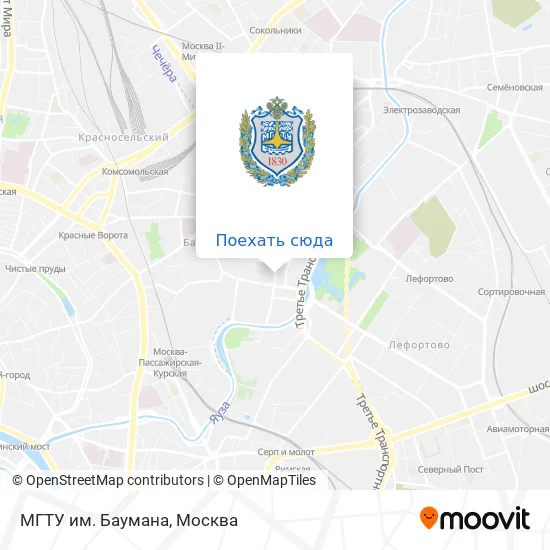 Карта МГТУ им. Баумана