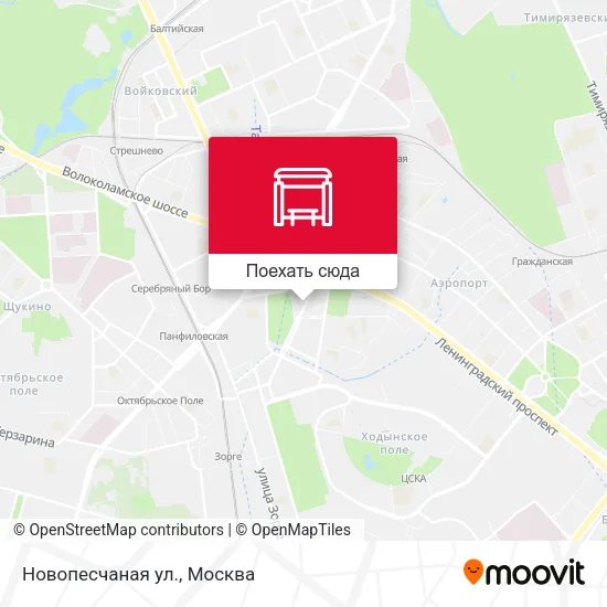 Карта Новопесчаная ул.