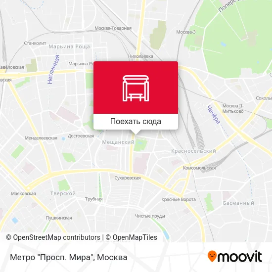 Карта Метро "Просп. Мира"