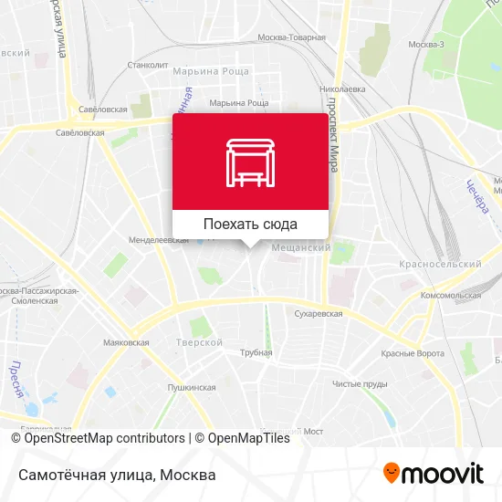 Карта Самотёчная улица