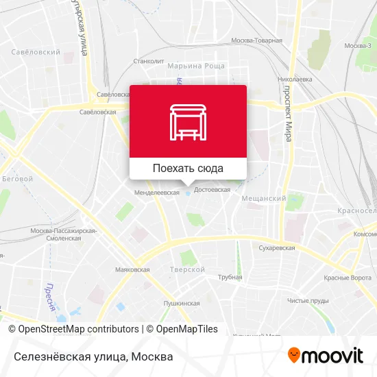 Карта Селезнёвская улица