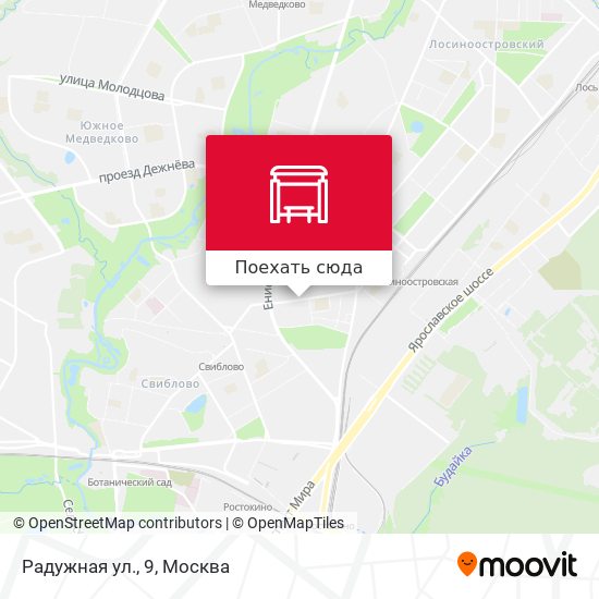 Карта Радужная ул., 9
