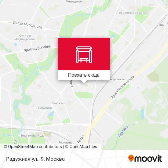 Карта Радужная ул., 9