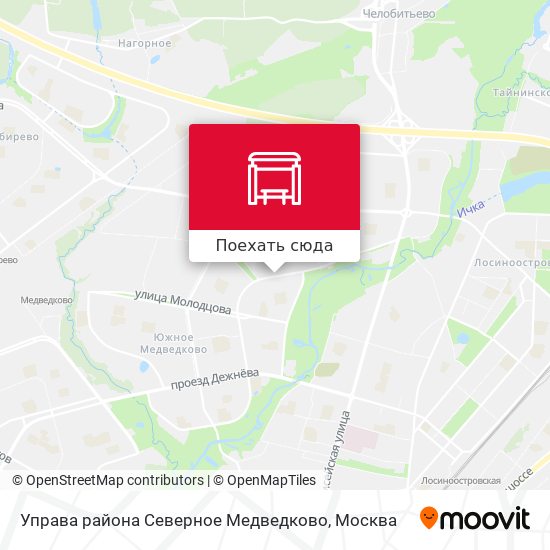 Карта Управа района Северное Медведково