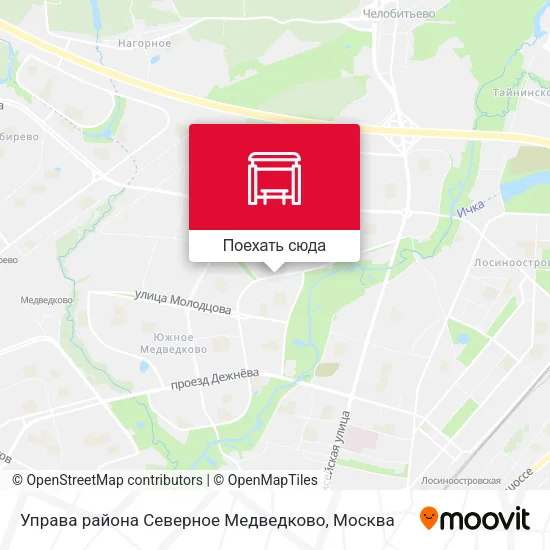 Карта Управа района Северное Медведково