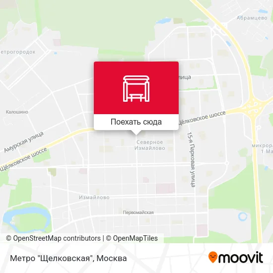 Карта Метро "Щелковская"