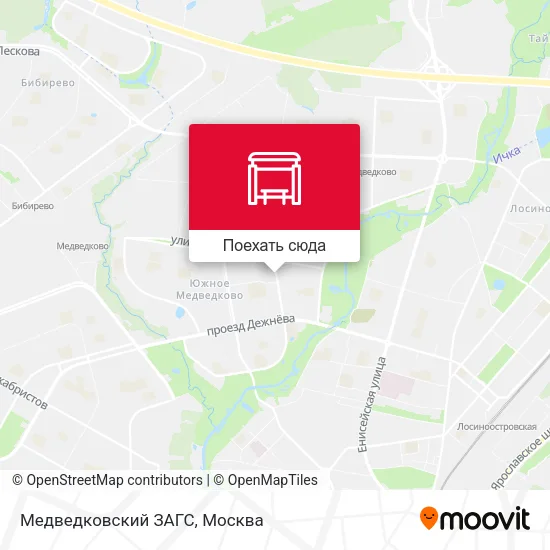 Карта Медведковский ЗАГС