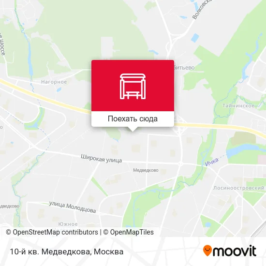 Карта 10-й кв. Медведкова