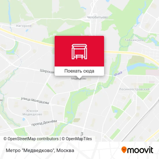 Карта Метро "Медведково"