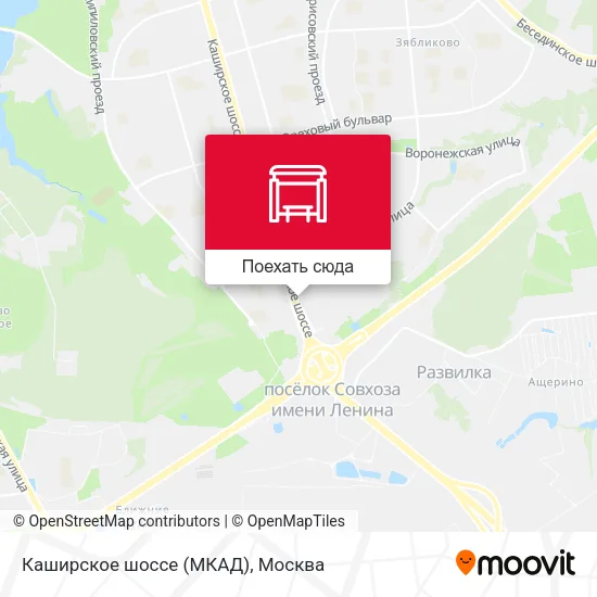 Карта Каширское шоссе (МКАД)
