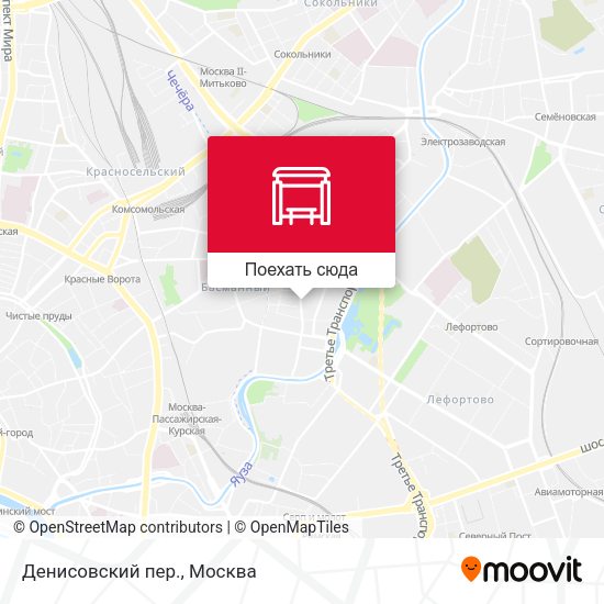 Карта Денисовский пер.