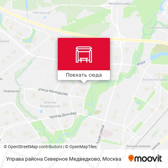 Карта Управа района Северное Медведково