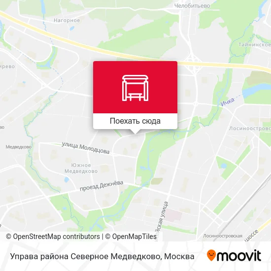 Карта Управа района Северное Медведково