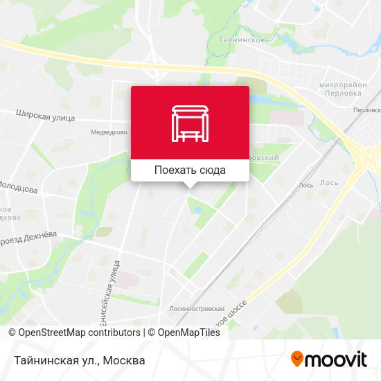 Карта Тайнинская ул.