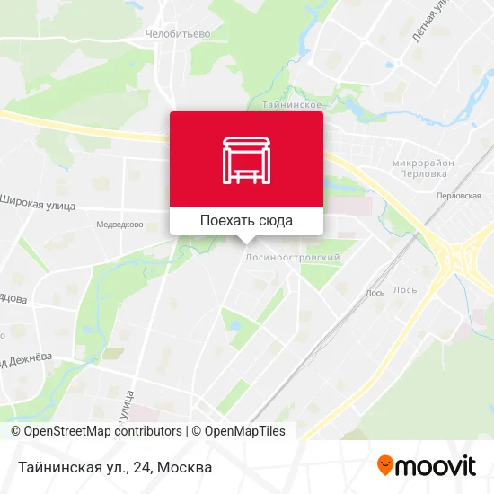 Карта Тайнинская ул., 24