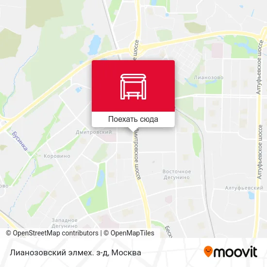 Карта Лианозовский элмех. з-д