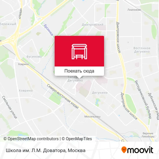Карта Школа им. Л.М. Доватора