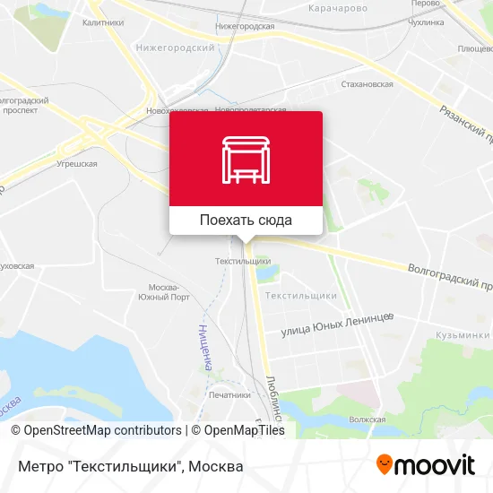 Карта Метро "Текстильщики"