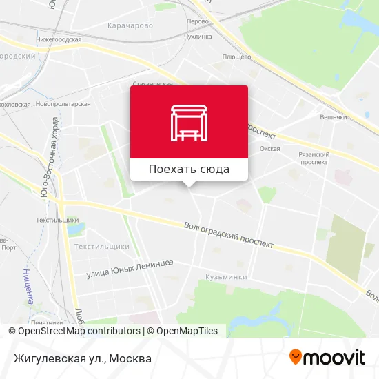Карта Жигулевская ул.