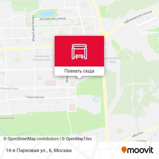Карта 16-я Парковая ул., 6