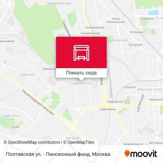 Карта Полтавская ул. - Пенсионный фонд