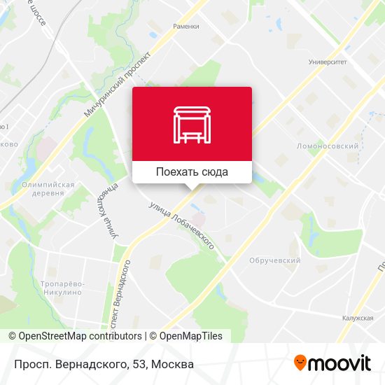 Карта Просп. Вернадского, 53