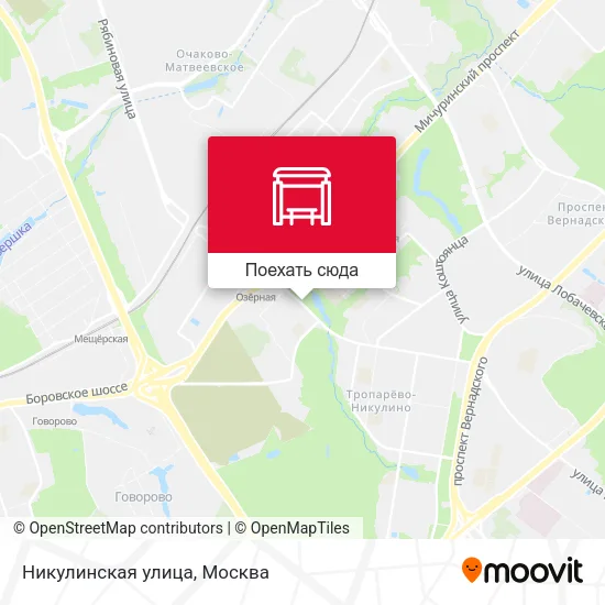 Карта Никулинская улица