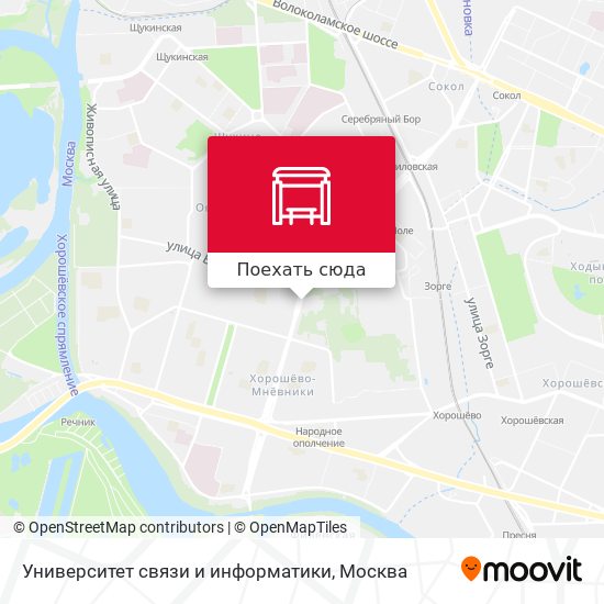 Карта Университет связи и информатики