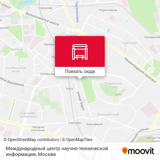 Карта Международный центр научно-технической информации