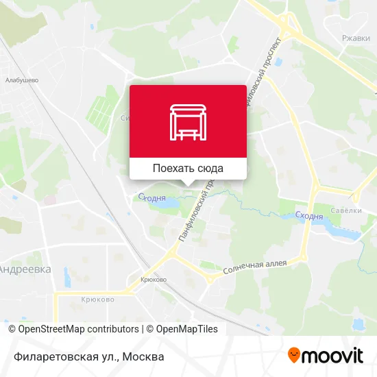 Карта Филаретовская ул.