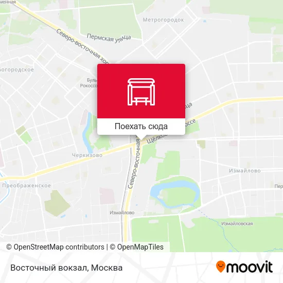 Карта Восточный вокзал