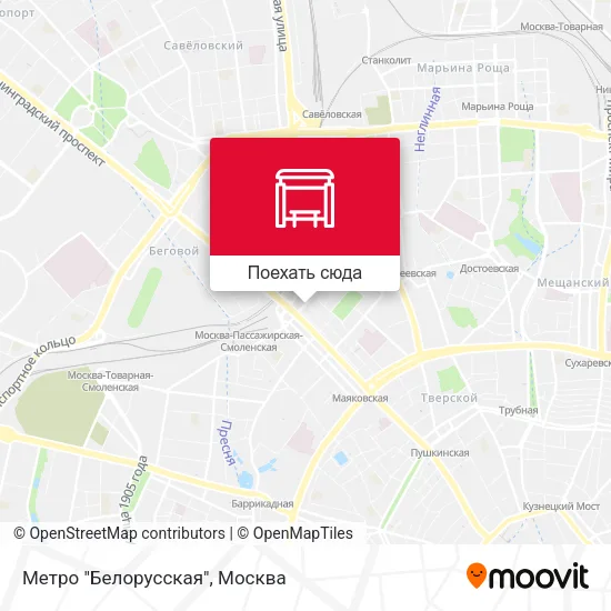 Карта Метро "Белорусская"