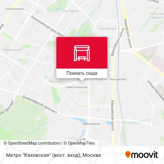 Карта Метро "Каховская" (вост. вход)