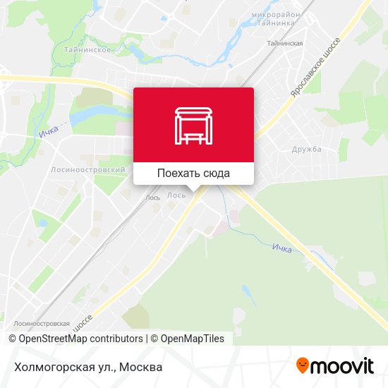 Карта Холмогорская ул.