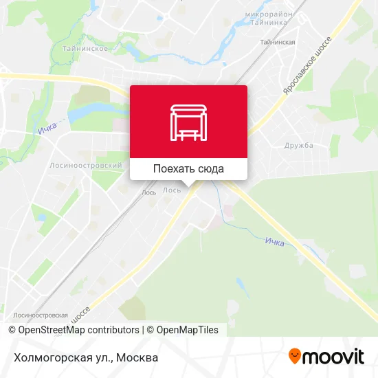 Карта Холмогорская ул.