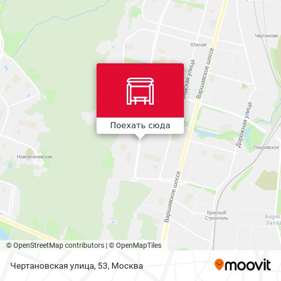 Карта Чертановская улица, 53