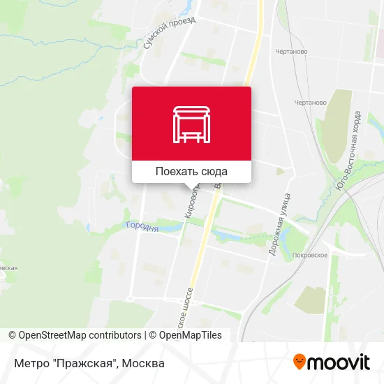 Карта Метро "Пражская"