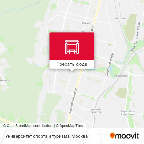 Карта Университет спорта и туризма