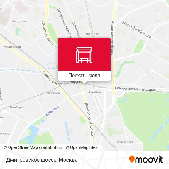 Карта Дмитровское шоссе