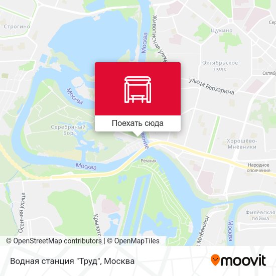 Карта Водная станция "Труд"
