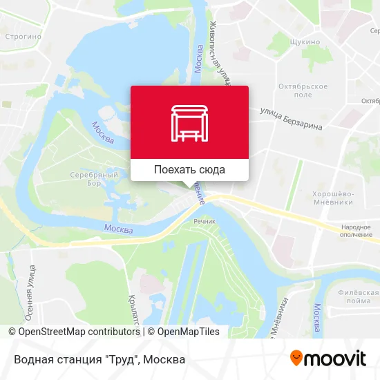 Карта Водная станция "Труд"