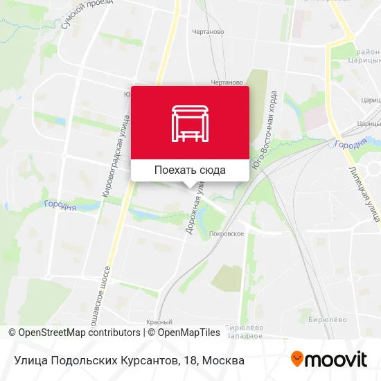 Карта Улица Подольских Курсантов, 18