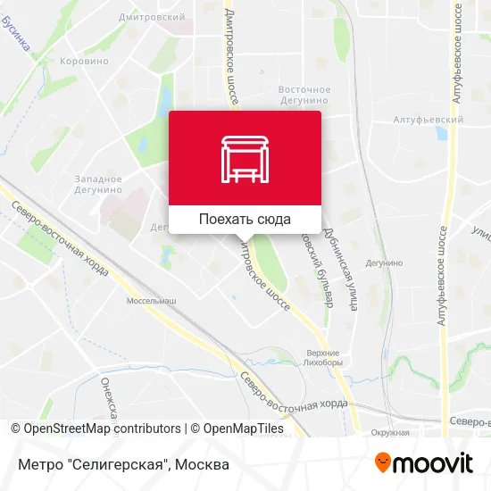 Карта Метро "Селигерская"