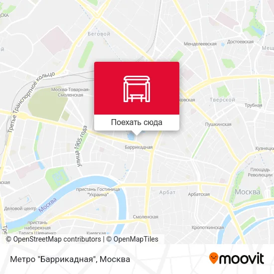 Карта Метро "Баррикадная"