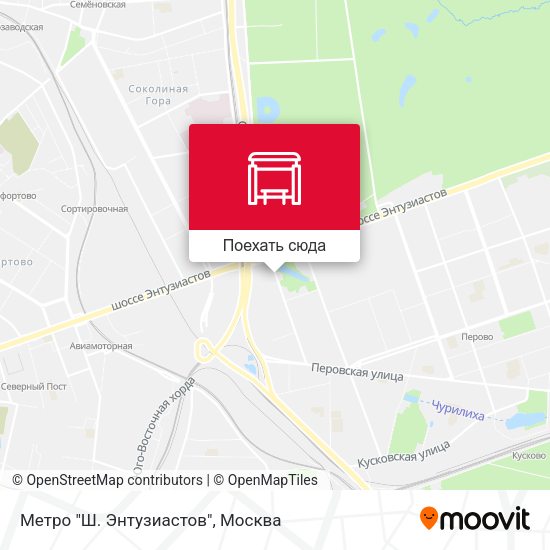 Карта Метро "Ш. Энтузиастов"